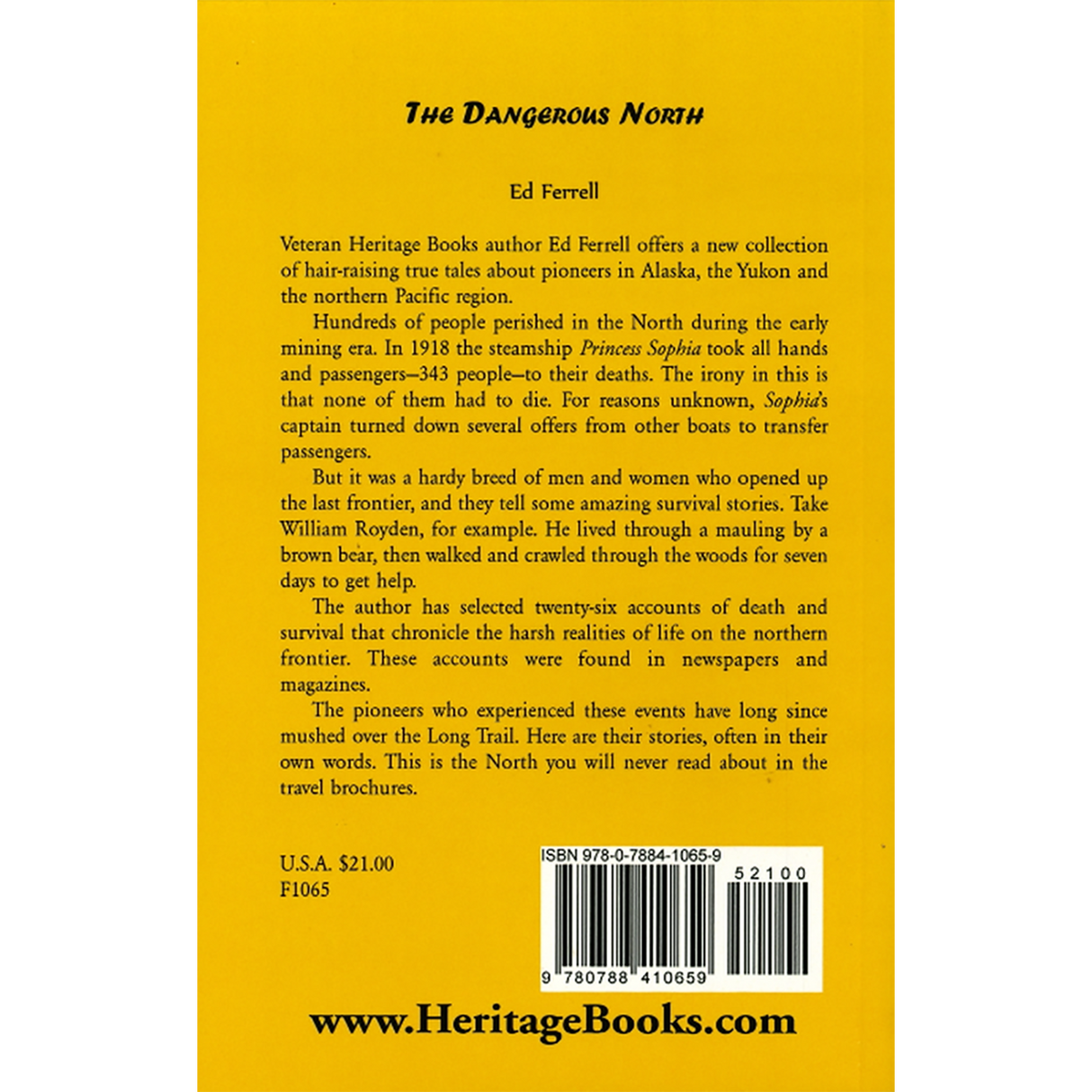 The Dangerous North back cover