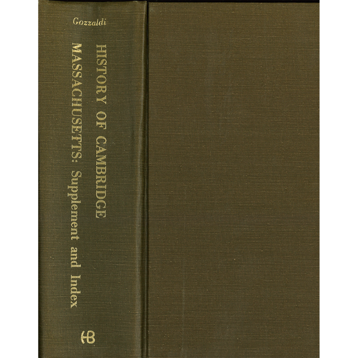 History of Cambridge, Massachusetts, 1630-1877, Index and Supplement