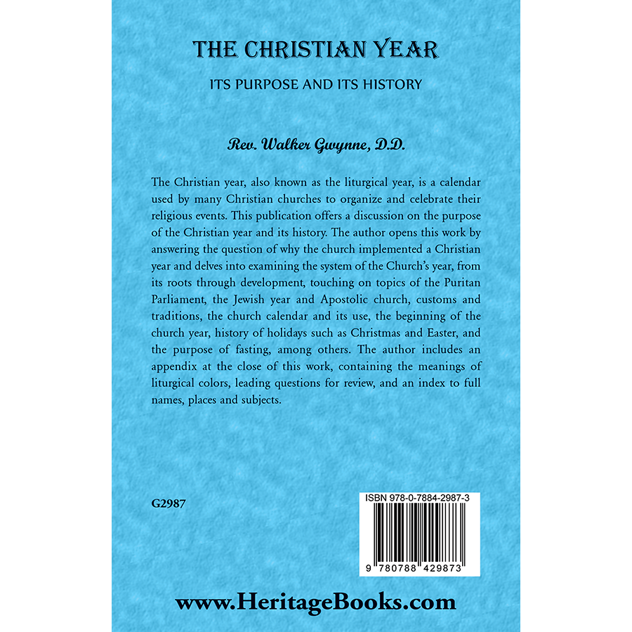 The Christian Year: Its Purpose and Its History