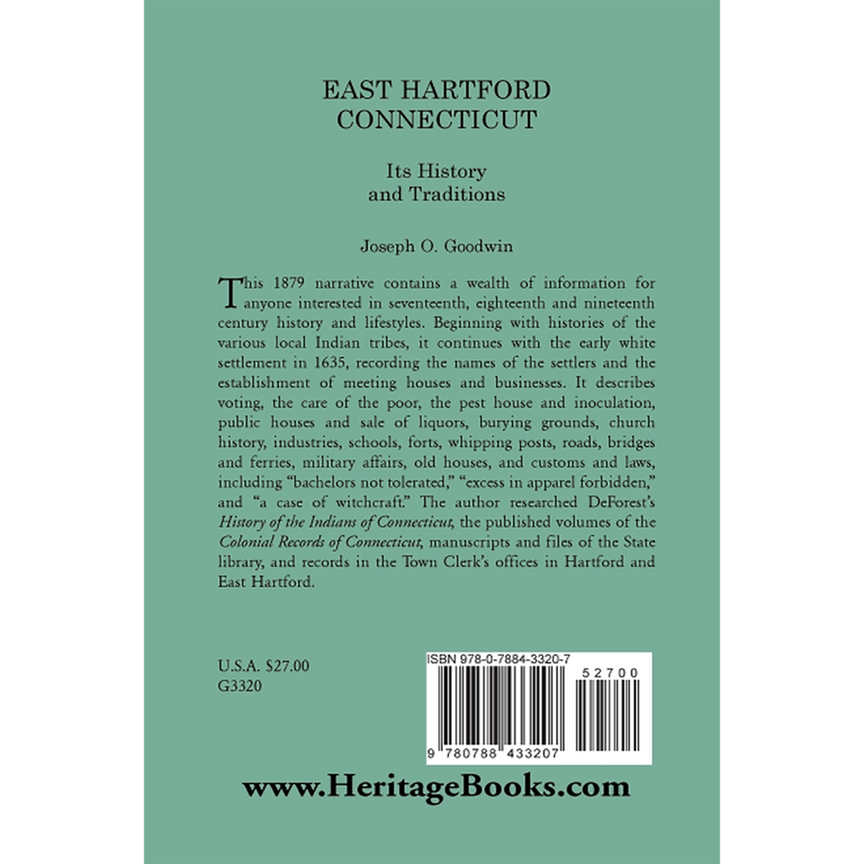 East Hartford: Its History and Traditions back cover