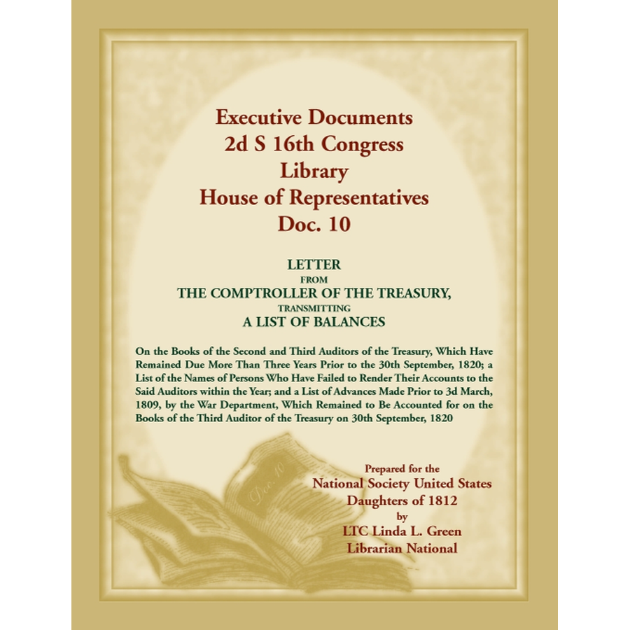 Executive Documents, 2d S 16th Congress Library House of Representatives, Doc. 10