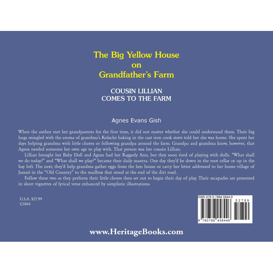 The Big Yellow House on Grandfather's Farm: Cousin Lillian Comes to the Farm back cover