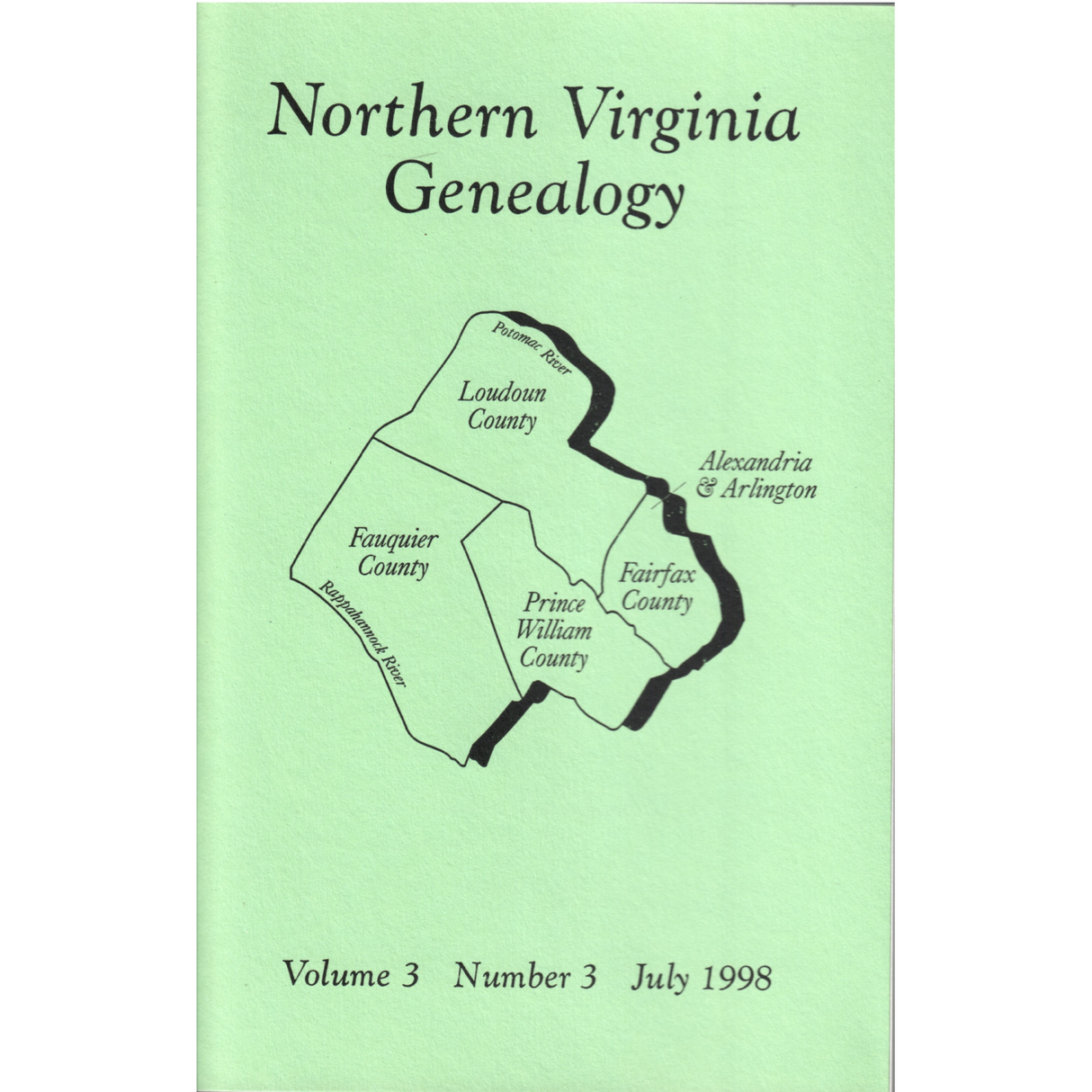 Northern Virginia Genealogy, Volume 3 Number 3, July 1998