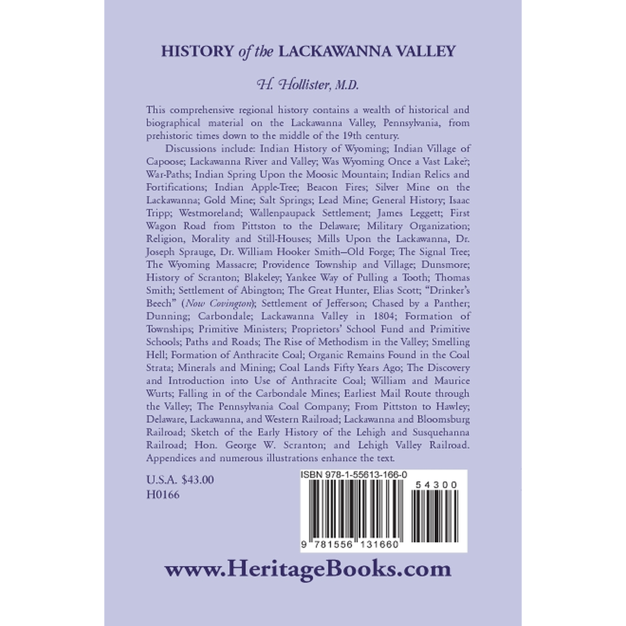 History of the Lackawanna Valley back cover