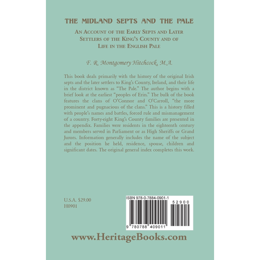 The Midland Septs and the Pale back cover