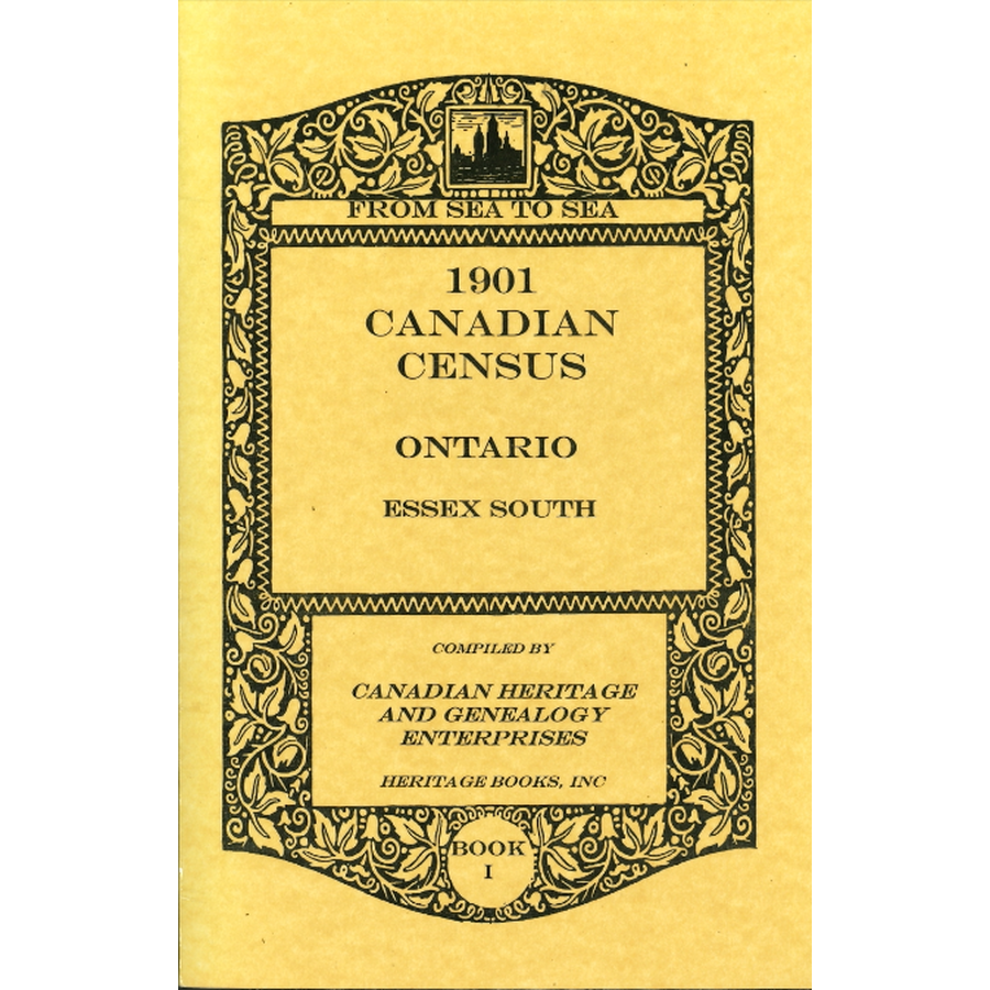 1901 Canadian Census, Ontario, Essex South, Volume I