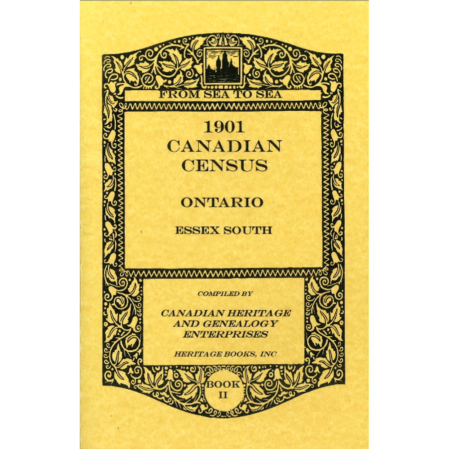 1901 Canadian Census, Ontario, Essex South, Volume II