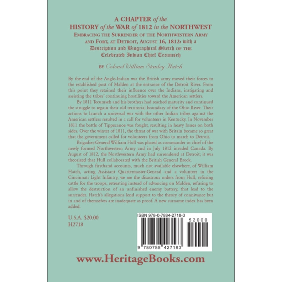 A Chapter of the History of the War of 1812 in the Northwest