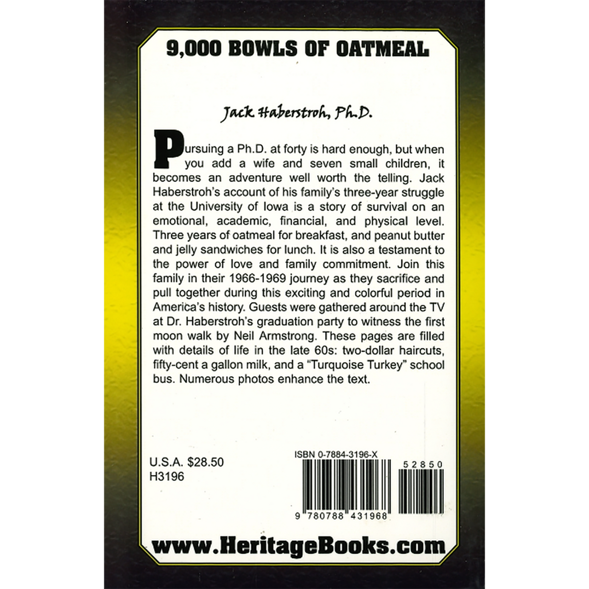 9,000 Bowls of Oatmeal back cover