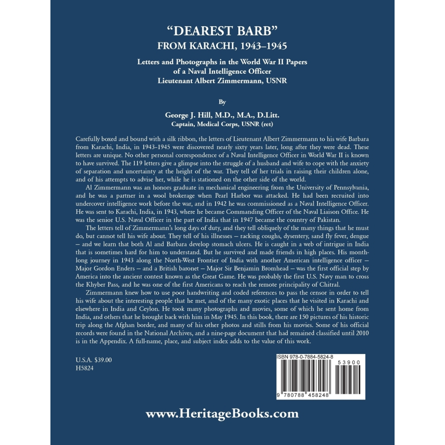 "Dearest Barb": From Karachi, 1943-1945 back cover