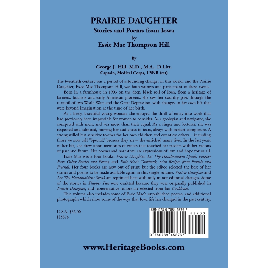 Prairie Daughter: Stories and Poems from Iowa back cover