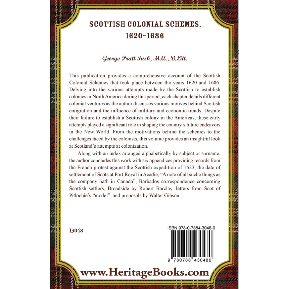 Scottish Colonial Schemes, 1620-1686 back cover