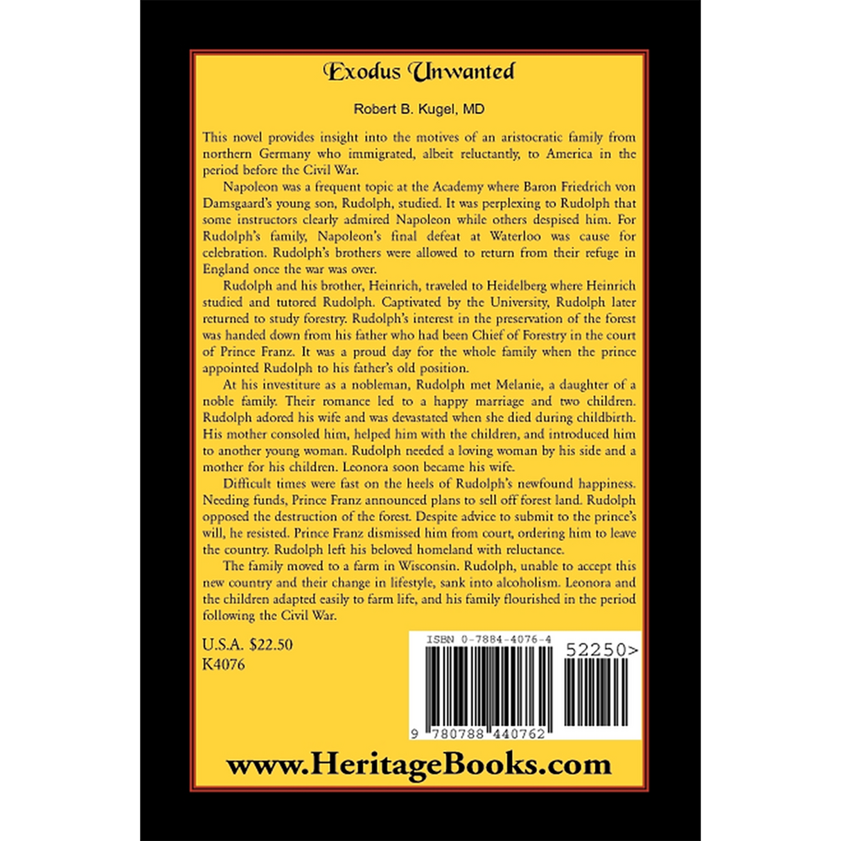 Exodus Unwanted back cover