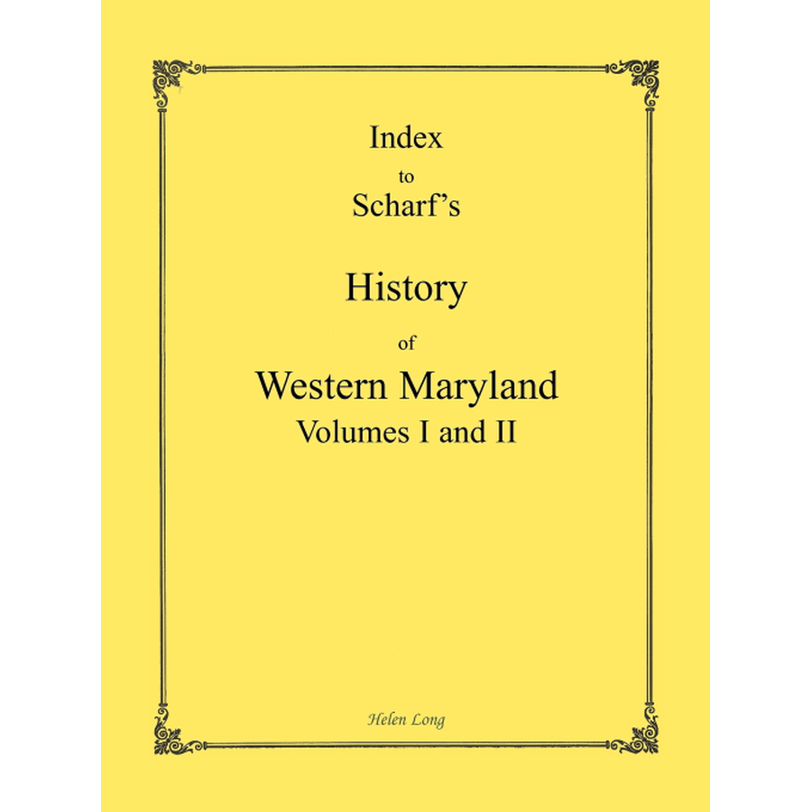 Index to the History of Western Maryland