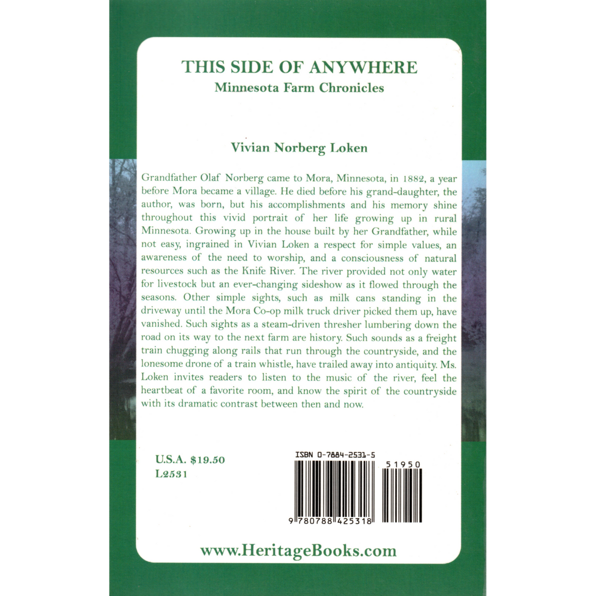 This Side of Anywhere (Minnesota Farm Chronicles) back cover