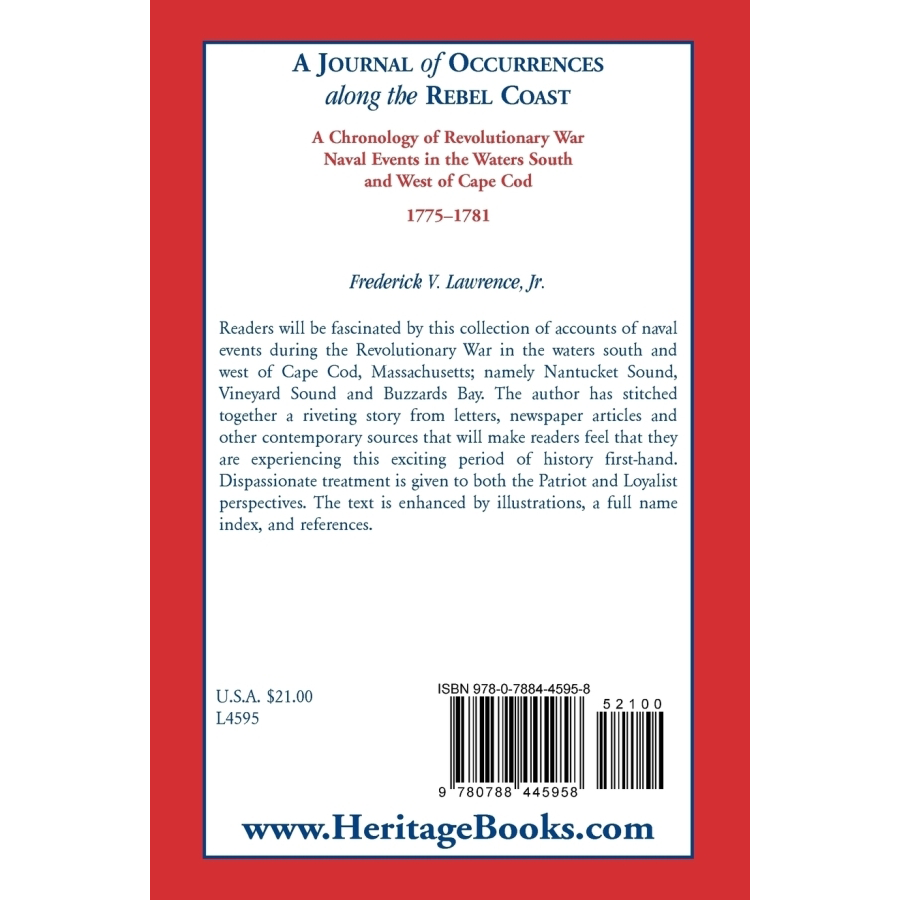 A Journal of Occurrences along the Rebel Coast back cover