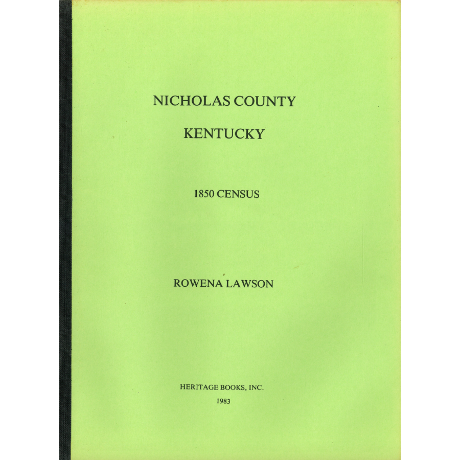 Nicholas County, Kentucky 1850 Census