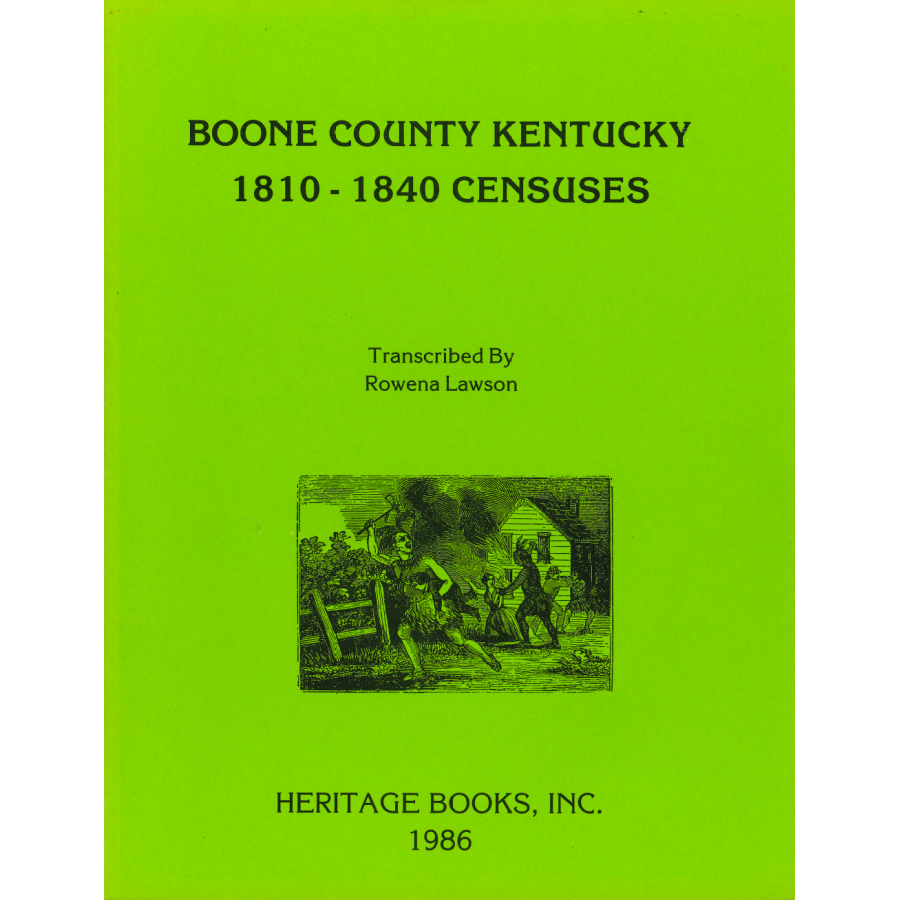 Boone County, Kentucky 1810-1840 Census
