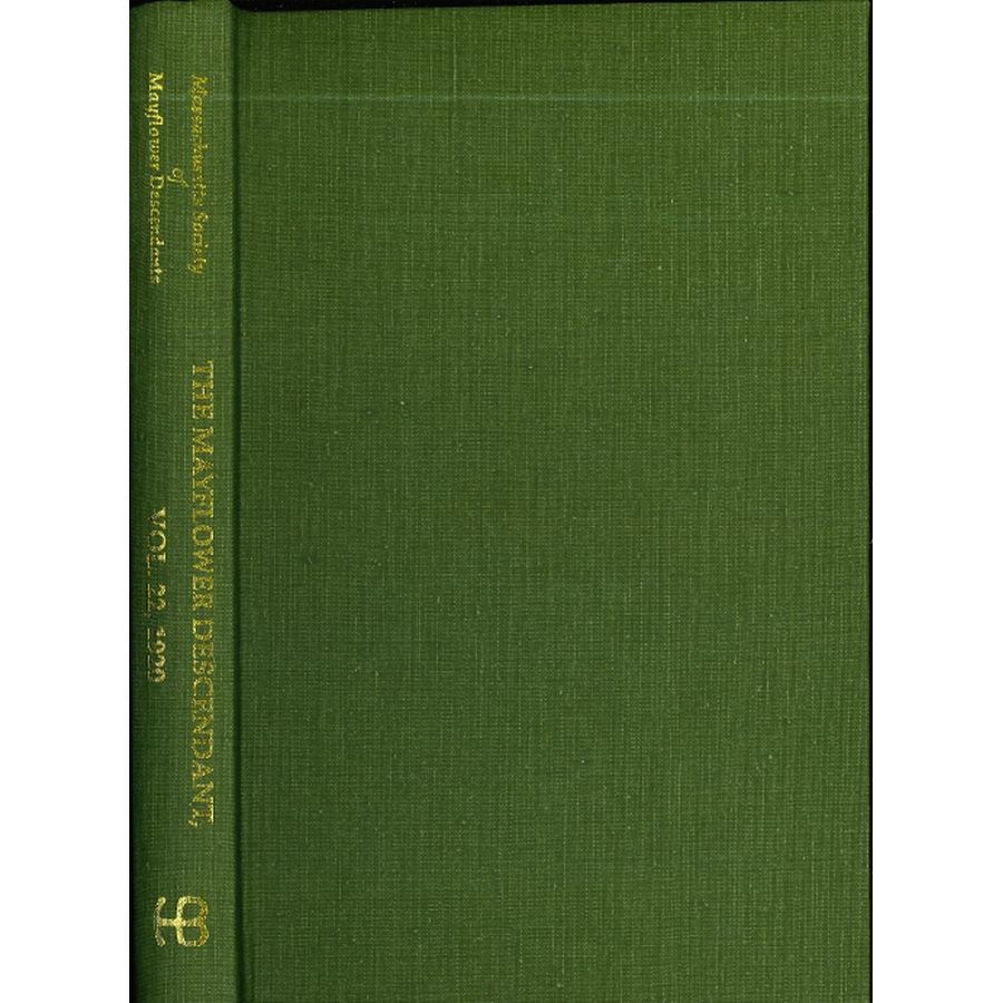 The Mayflower Descendant, Volume 22, 1920