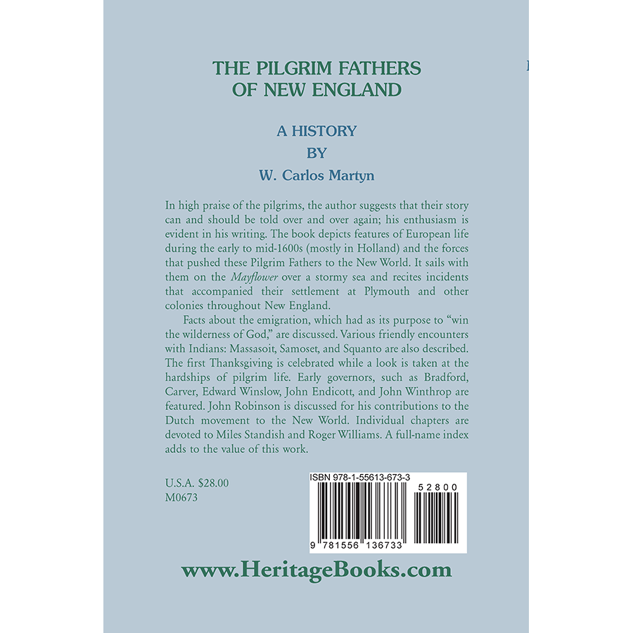 The Pilgrim Fathers of New England: A History back cover