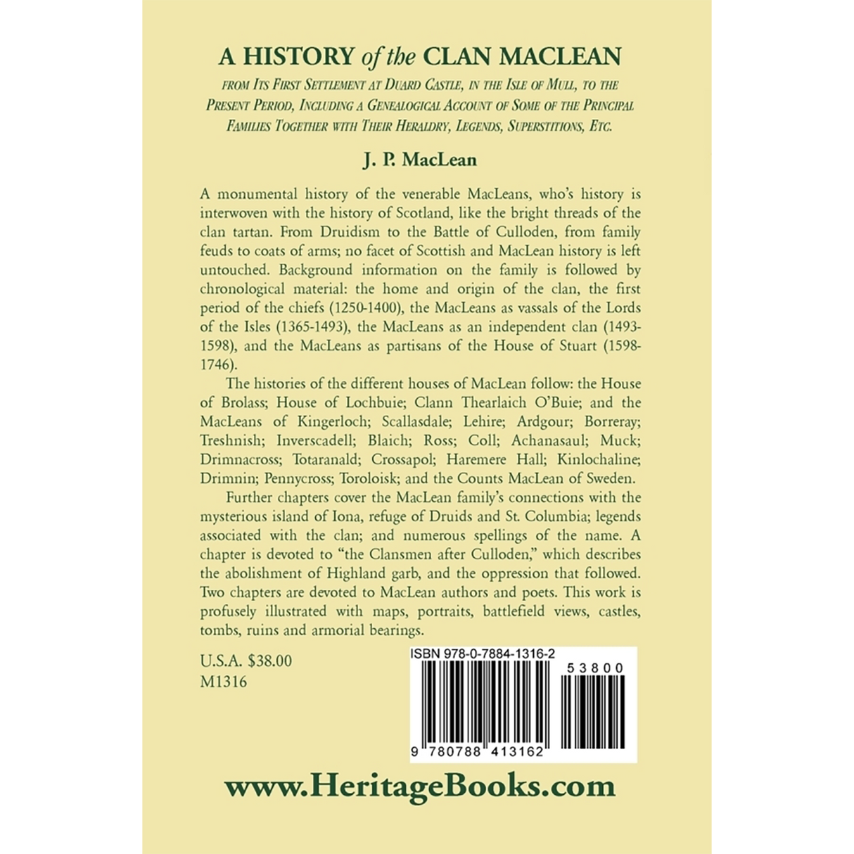 A History of the Clan MacLean back cover