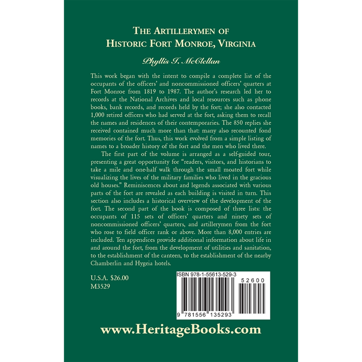 The Artillerymen of Historic Fort Monroe, Virginia back cover
