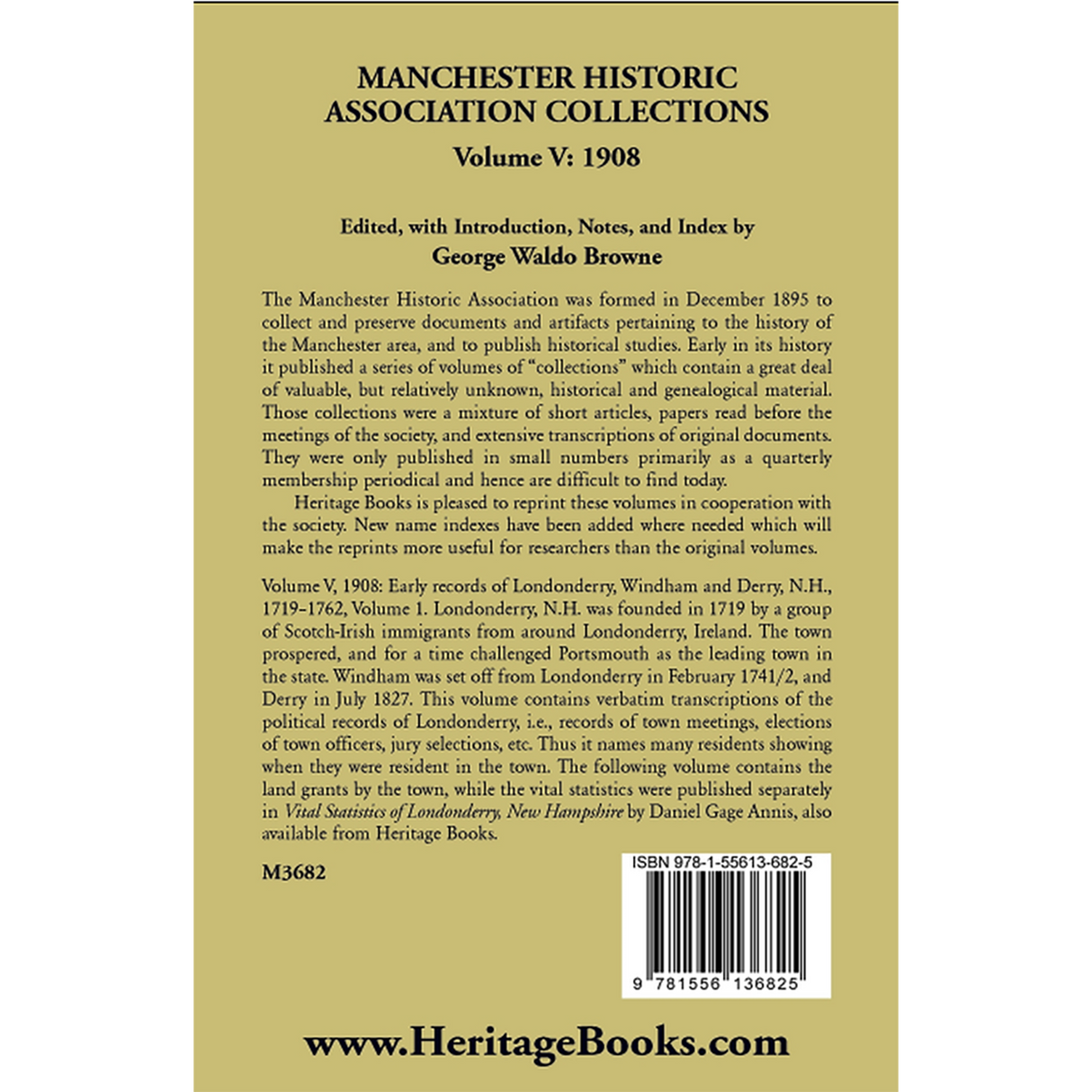 Manchester Historic Association Collections, Volume 5, 1908 back cover