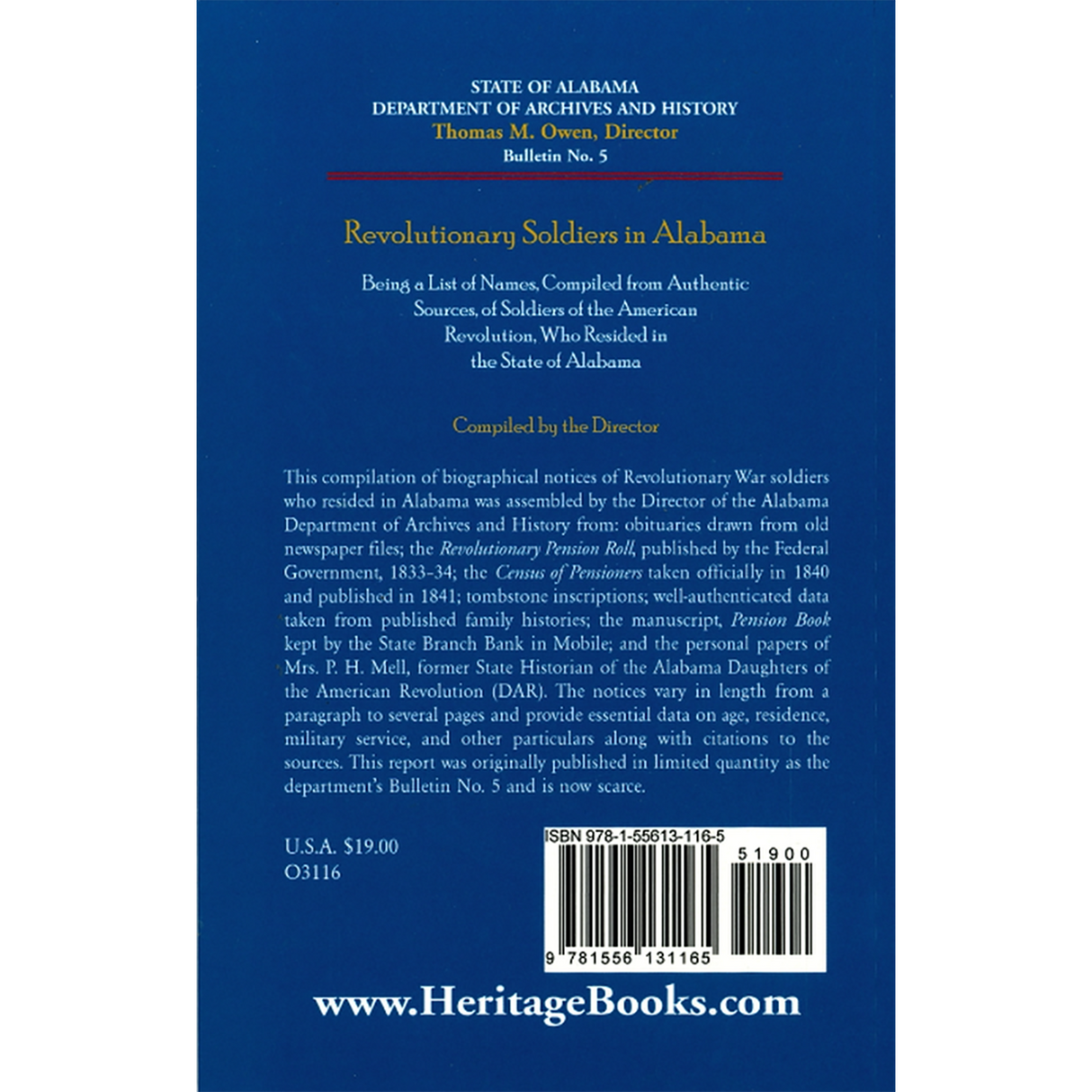 Revolutionary Soldiers in Alabama back cover