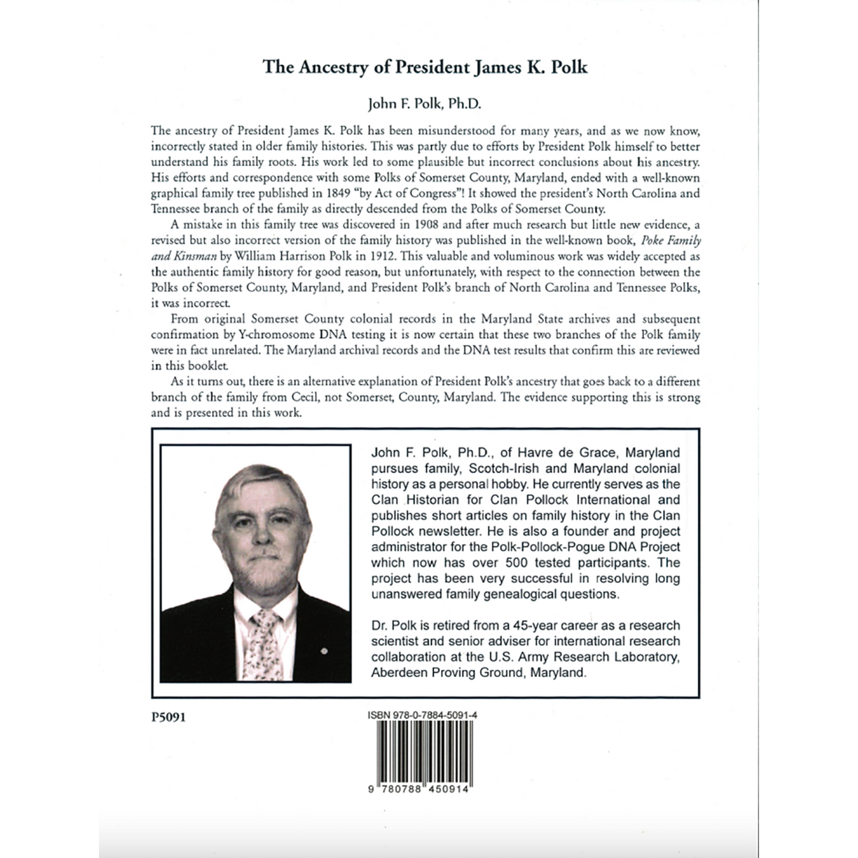 The Ancestry of President James K. Polk back cover