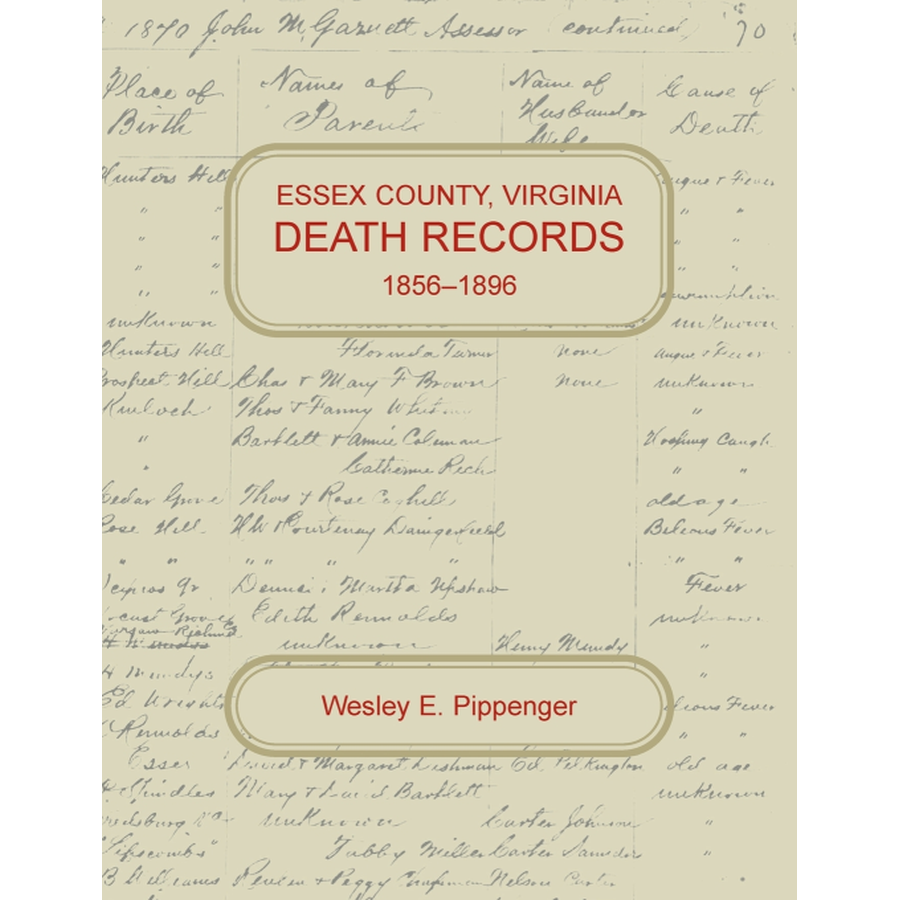Essex County, Virginia Death Records, 1856-1896