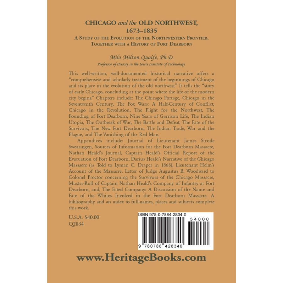 Chicago and the Old Northwest back cover
