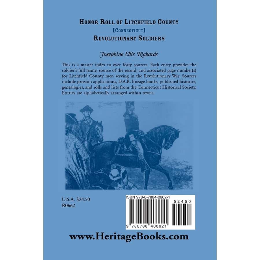 Honor Roll of Litchfield County, Connecticut Revolutionary Soldiers back cover