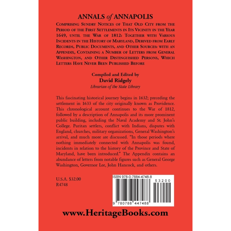 Annals of Annapolis back cover