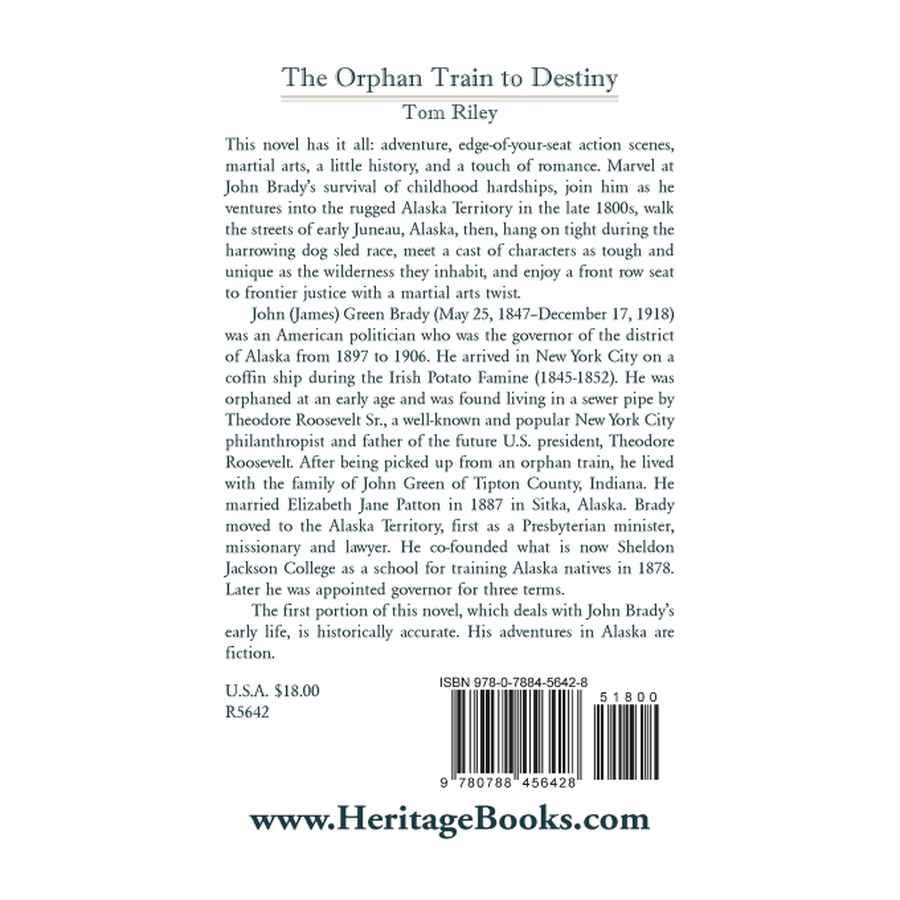 The Orphan Train to Destiny back cover
