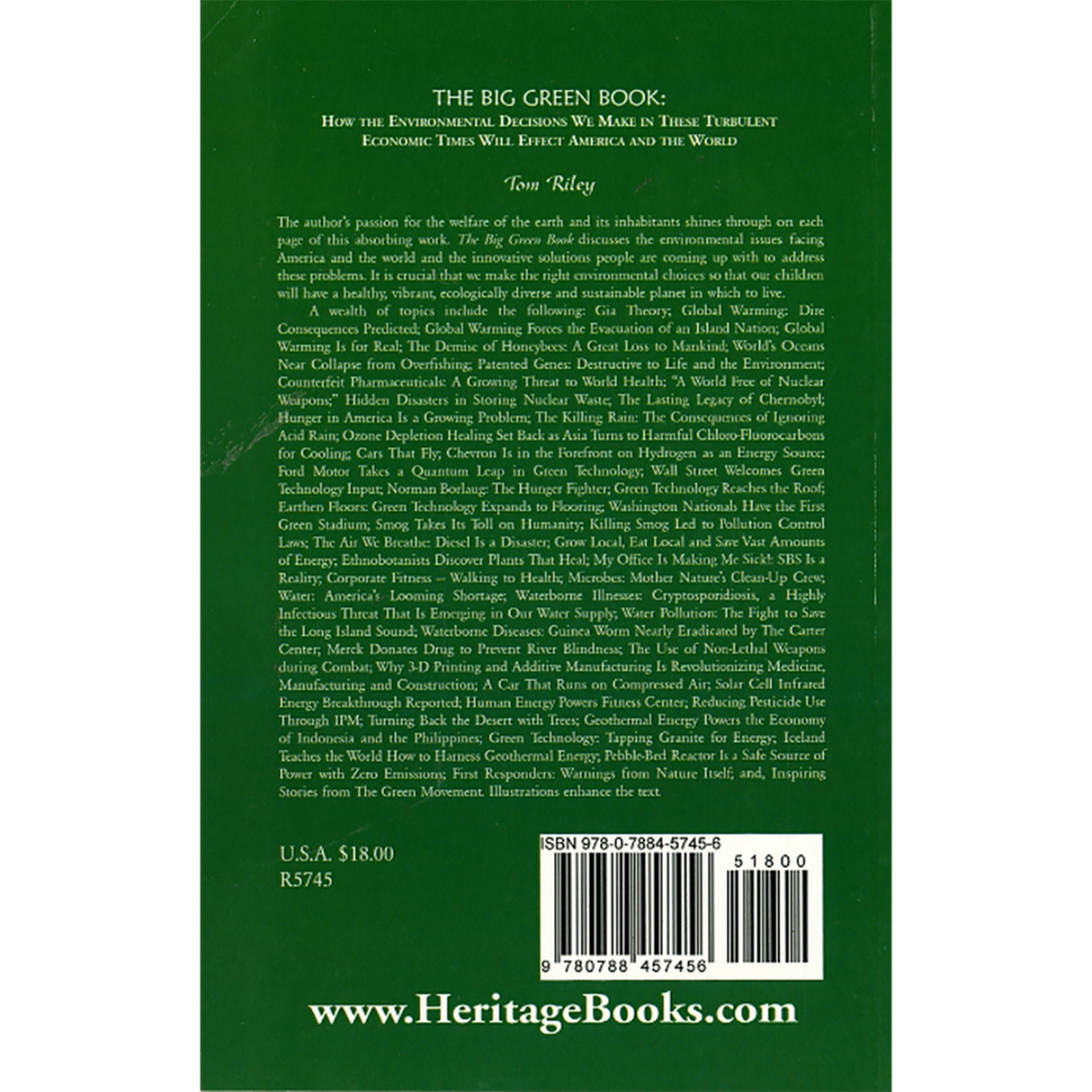 The Big Green Book back cover