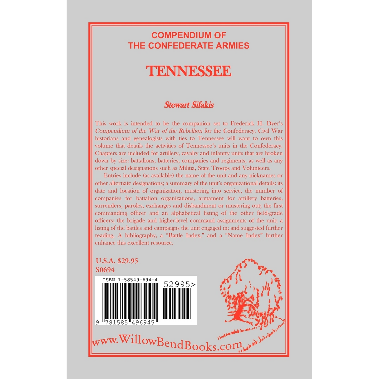 Compendium of the Confederate Armies: Tennessee back cover