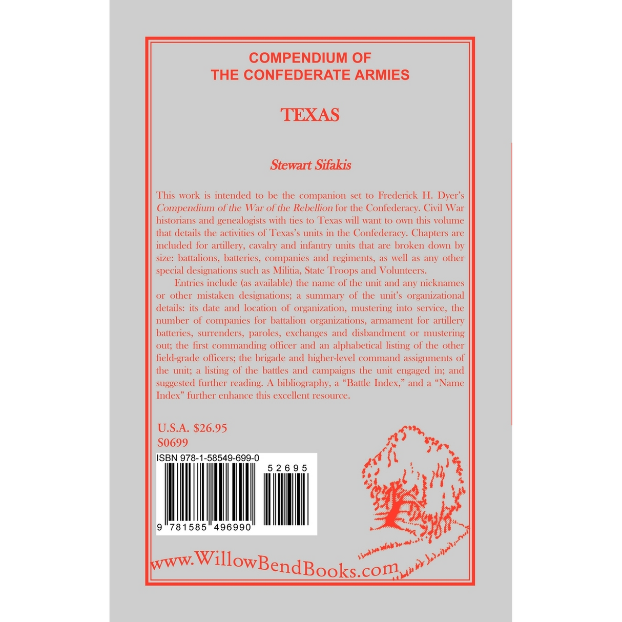 Compendium of the Confederate Armies: Texas back cover
