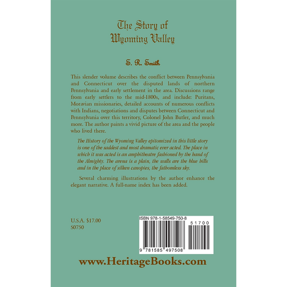 The Story of the Wyoming Valley back cover