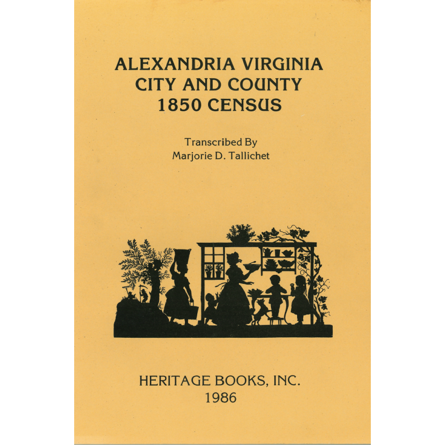 Alexandria Virginia City and County 1850 Census