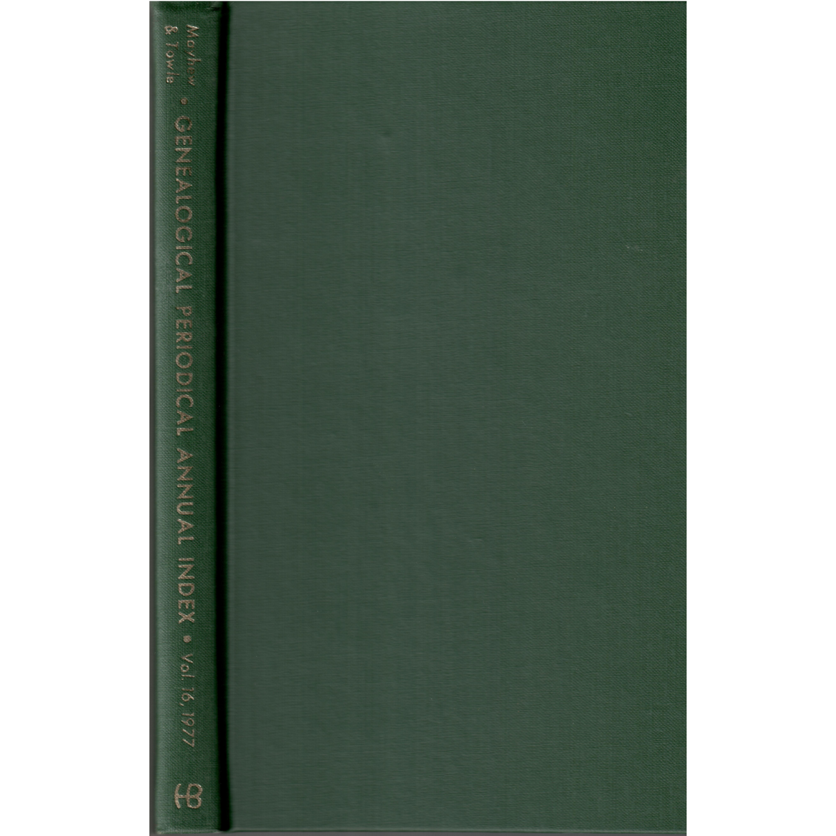Genealogical Periodical Annual Index, Volume 16 (1977): Key to the Genealogical Literature