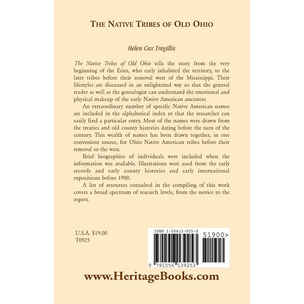 The Native Tribes of Ohio back cover