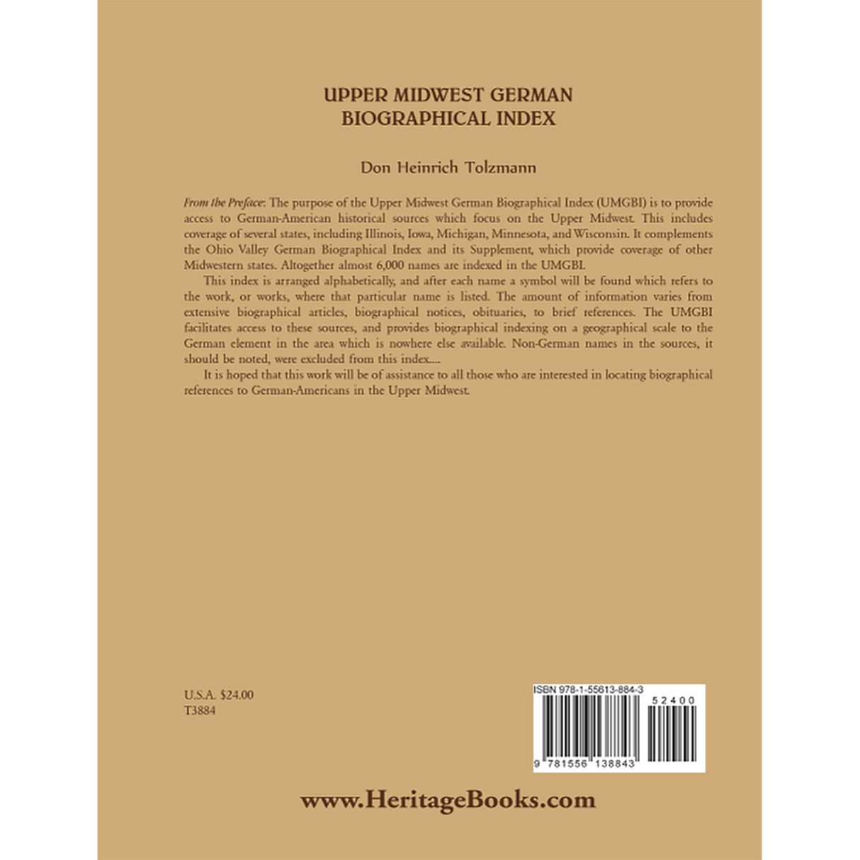 Upper Midwest German Biographical Index back cover