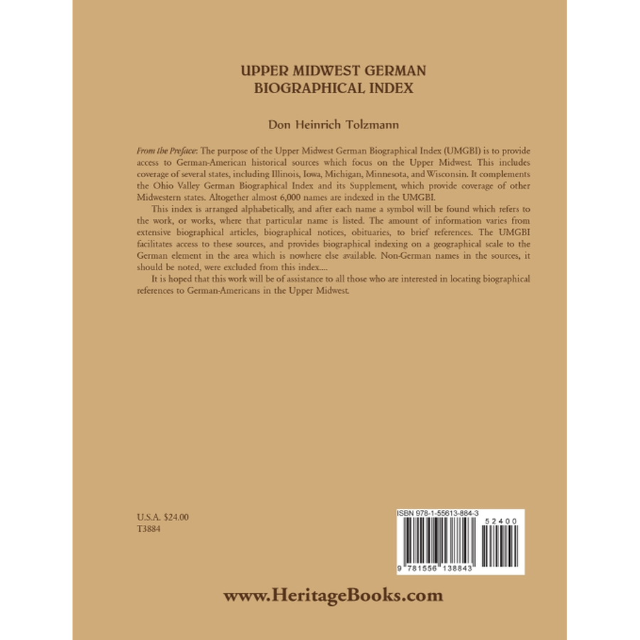 Upper Midwest German Biographical Index back cover