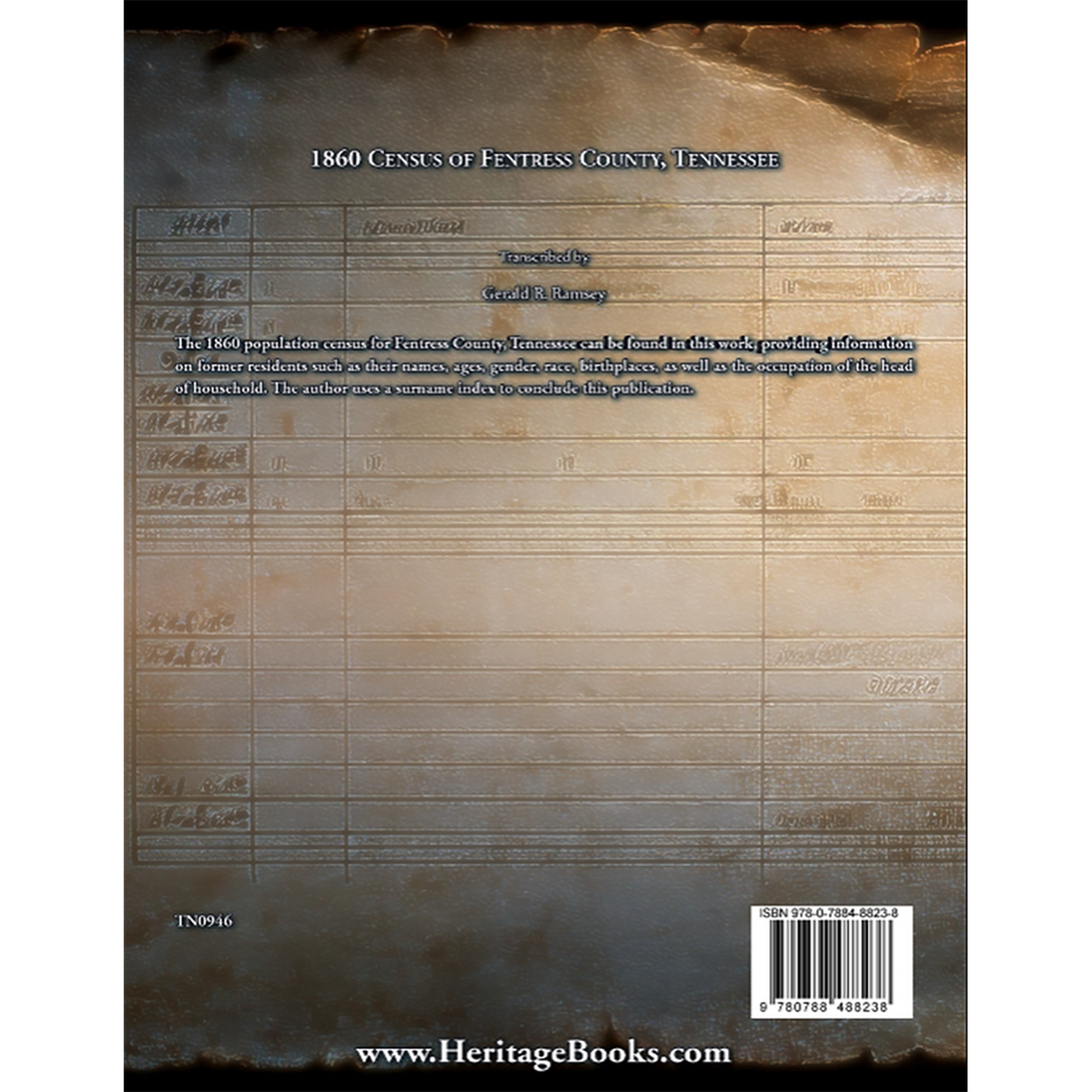1860 Census of Fentress County, Tennessee back cover