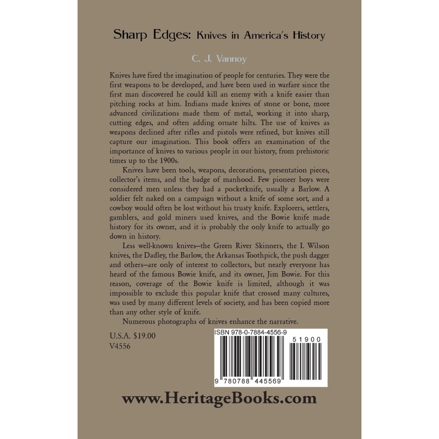 Sharp Edges: Knives in America's History back cover
