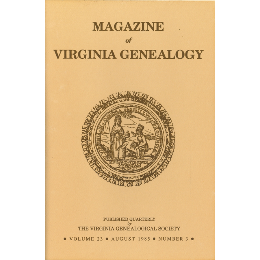 Magazine of Virginia Genealogy: Volume 23, no. 3