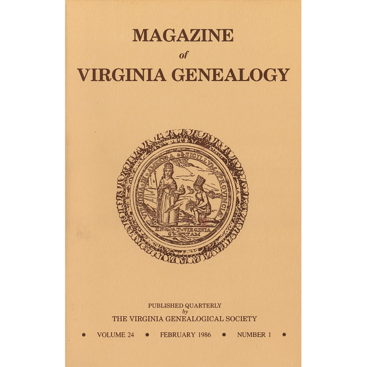 Magazine of Virginia Genealogy: Volume 24, no. 1