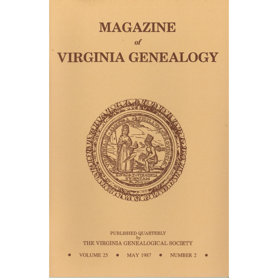 Magazine of Virginia Genealogy: Volume 25, no. 2