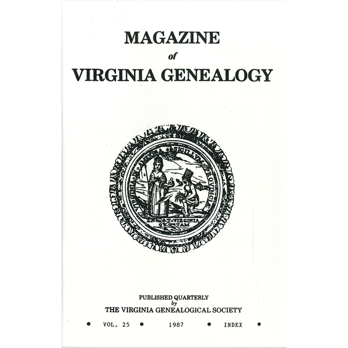Magazine of Virginia Genealogy: Volume 25, index
