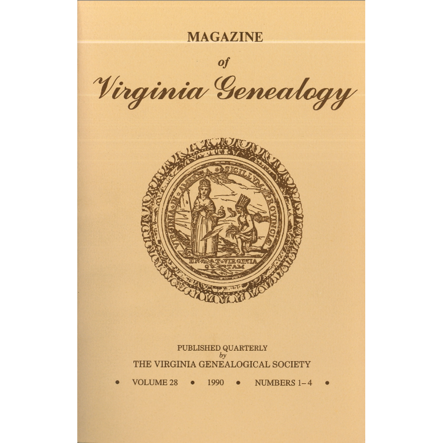 Magazine of Virginia Genealogy, Volume 28, Numbers 1-4, 1990